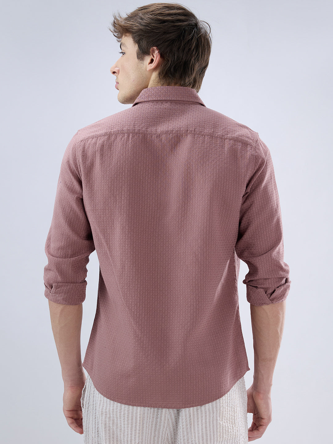 Rosewood Pink Textured Shirt