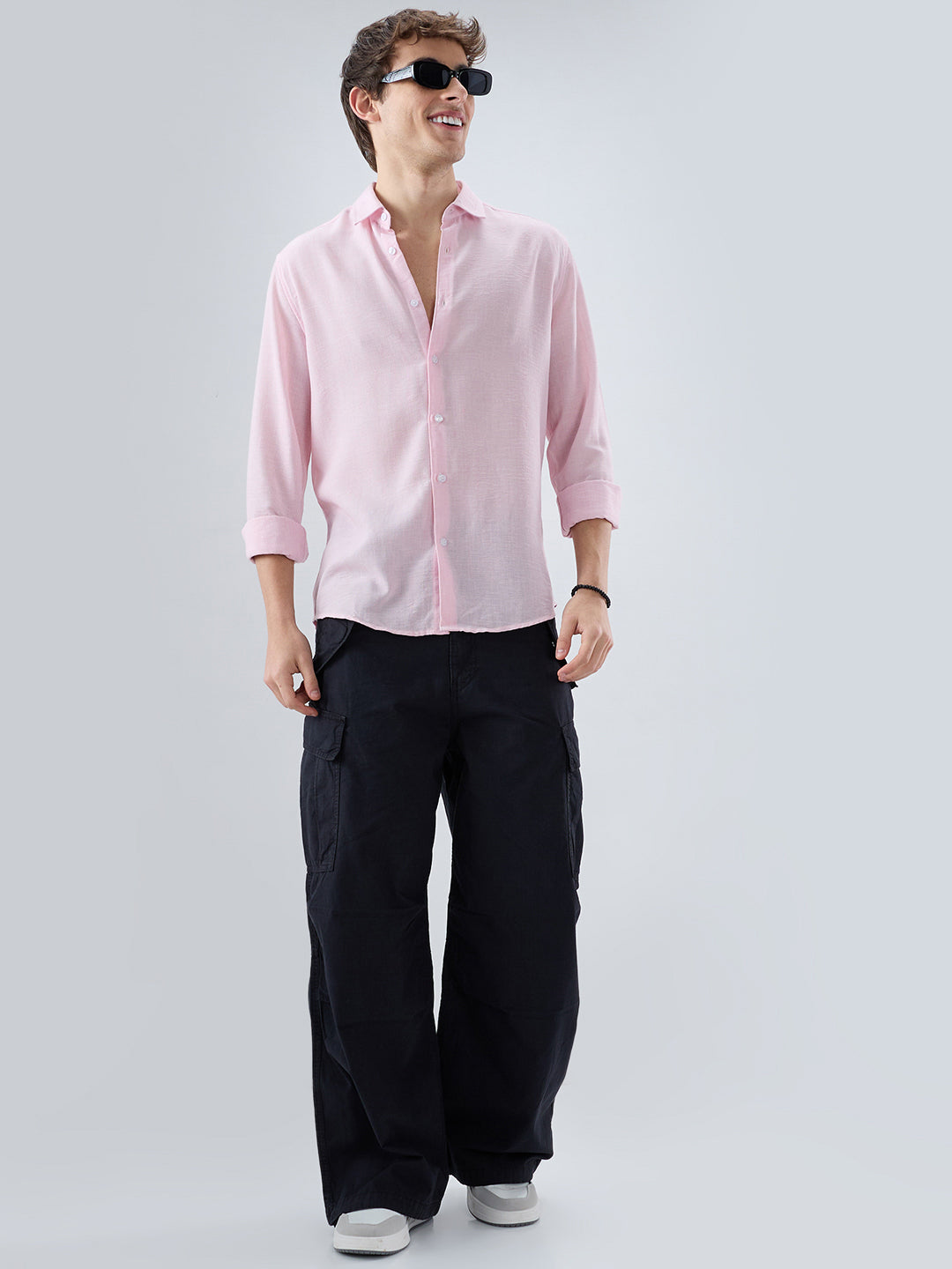 Baby Pink Solid Shirt