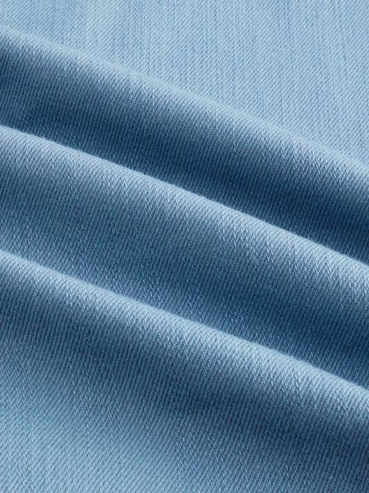 Slate Blue Cuffless Oversized Shirt