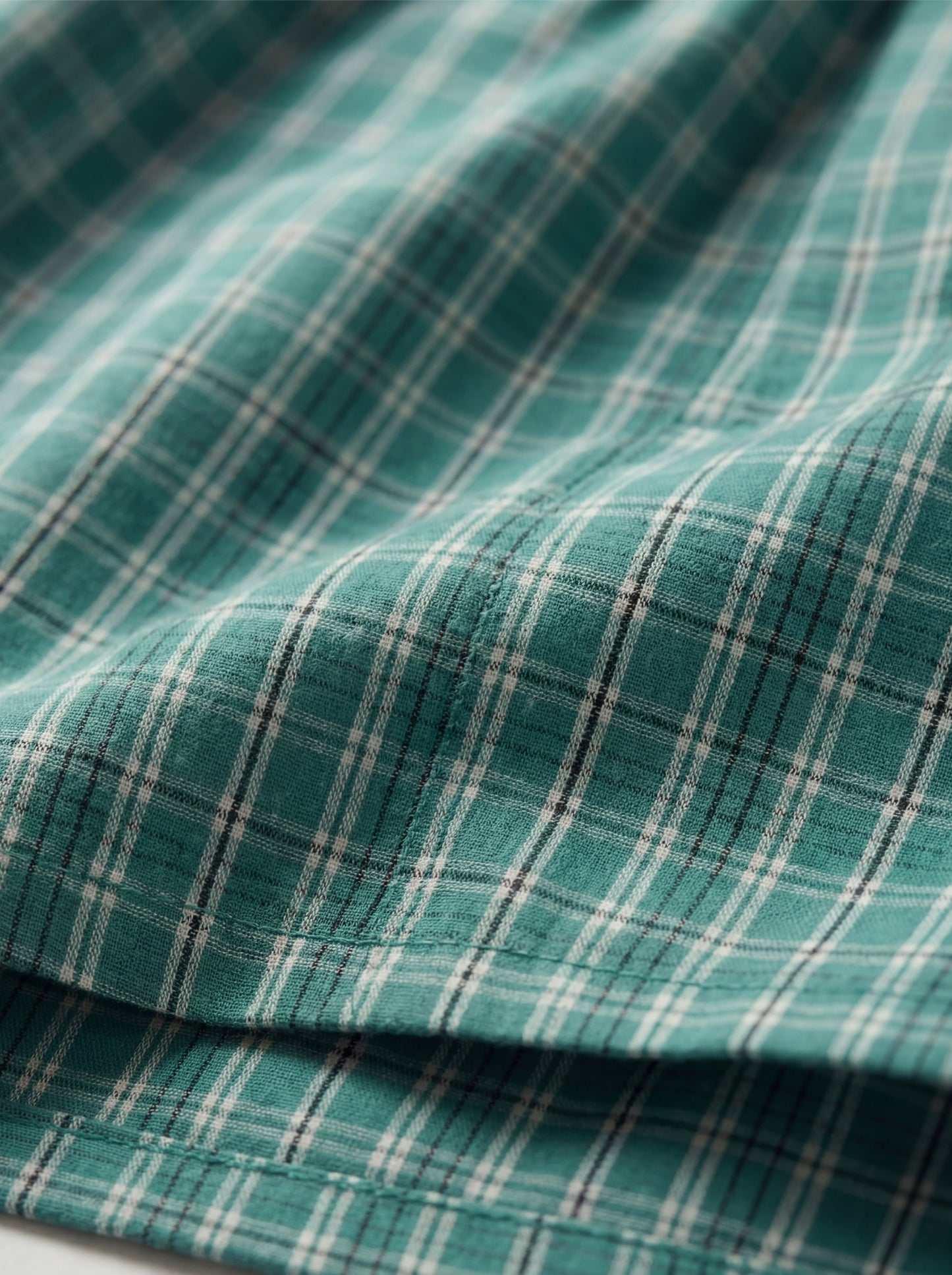 Shamrock Green Checks & Solid Navy Boxers