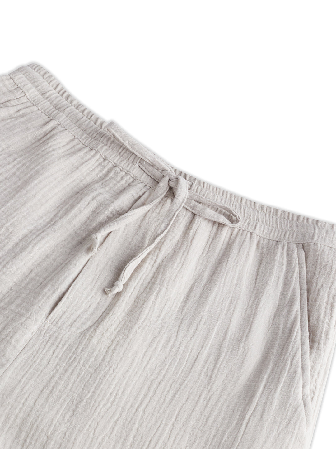 Cloud Grey Double Cloth Straight-Fit Trousers