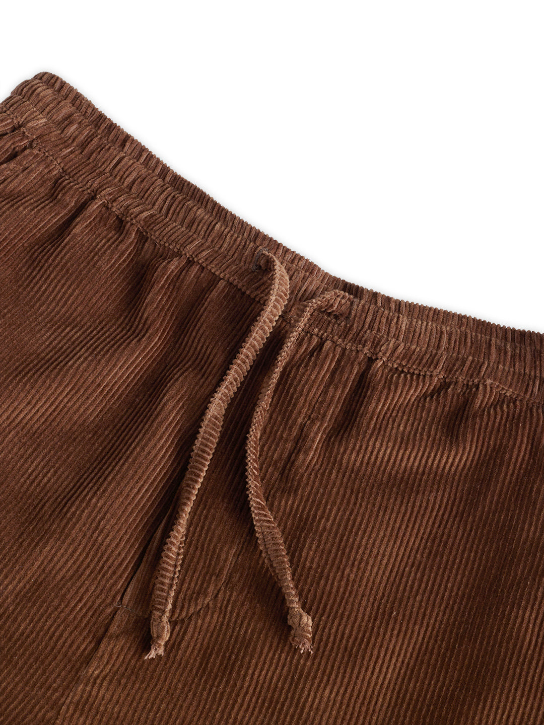 Chocolate Brown Corduroy Straight-Fit Trousers