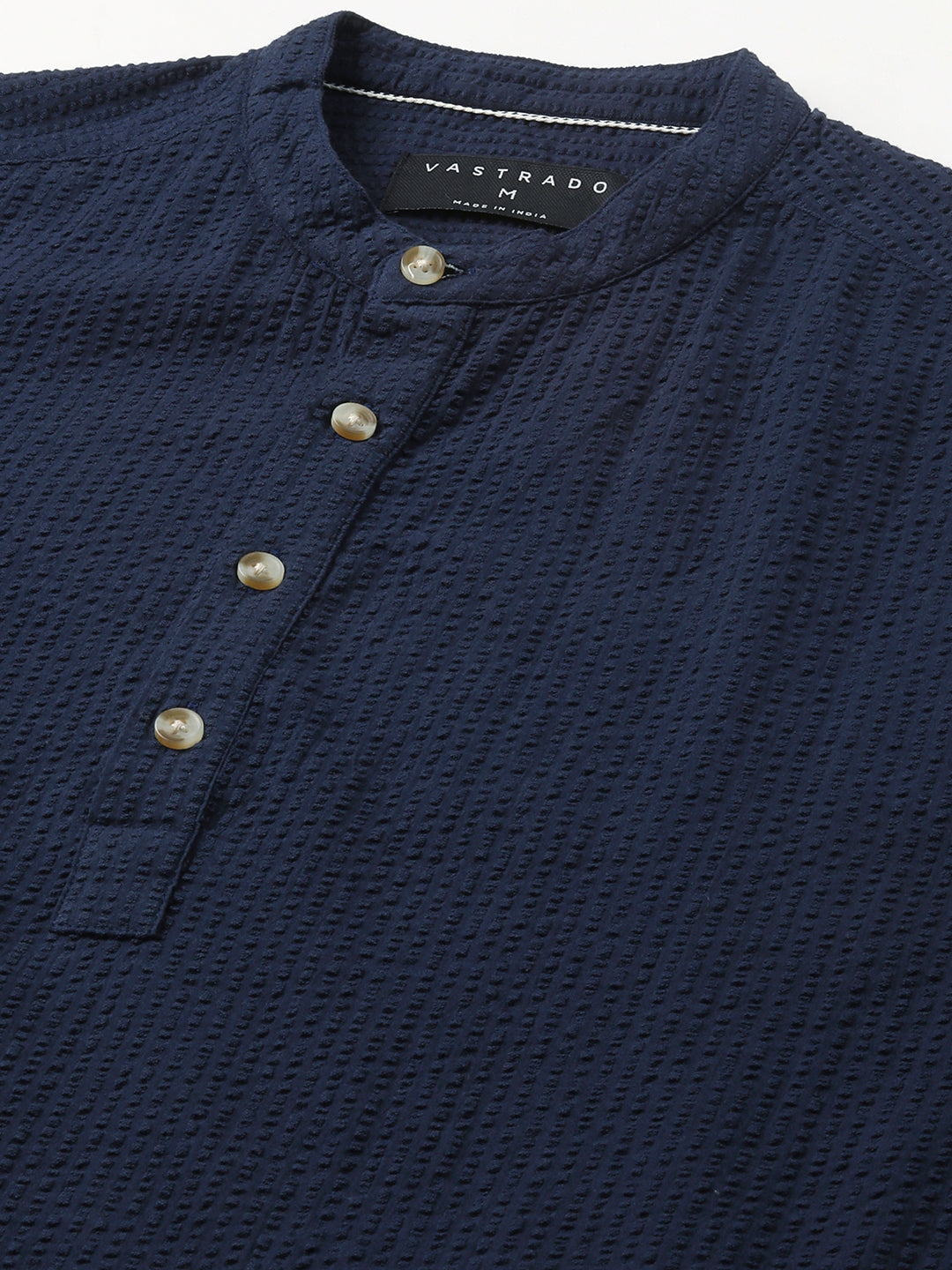 Timeless Navy Seersucker Kurta