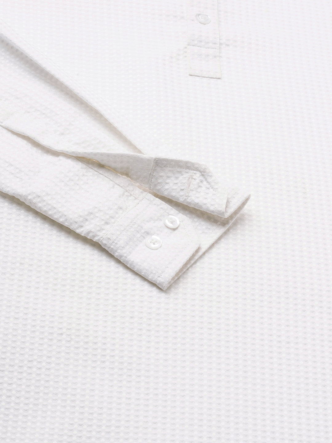 Snow White Dot Embossed Kurta