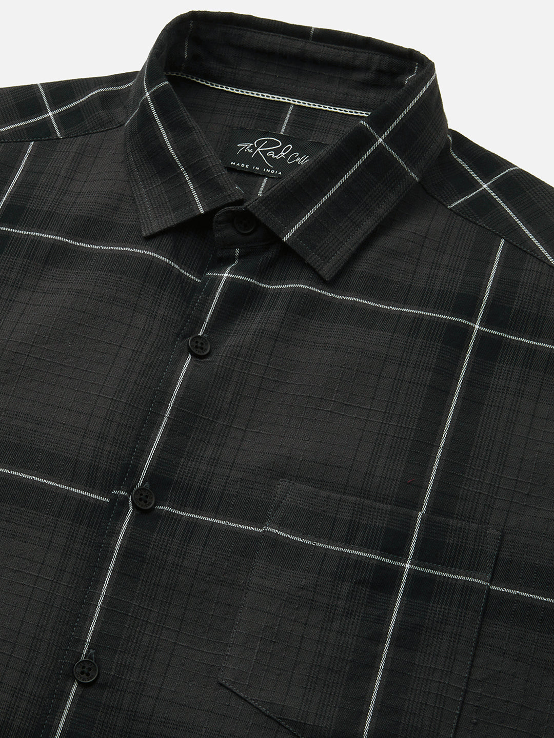 Sumptuous Retro Black Windowpane Checks Shirt