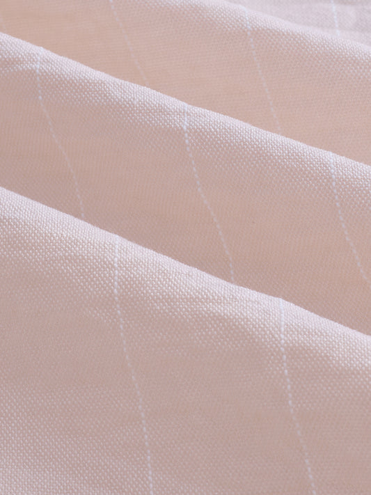 Pale Pink Linear Loom Crinkled Shirt