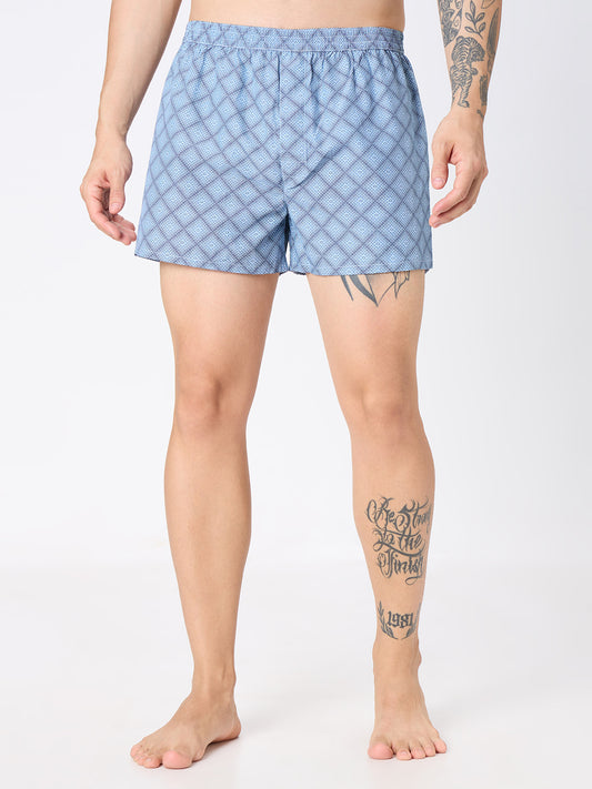 Sky Loop Micro Print & Laurel Green Jacquard Boxers