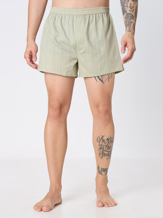 Sky Loop Micro Print & Laurel Green Jacquard Boxers