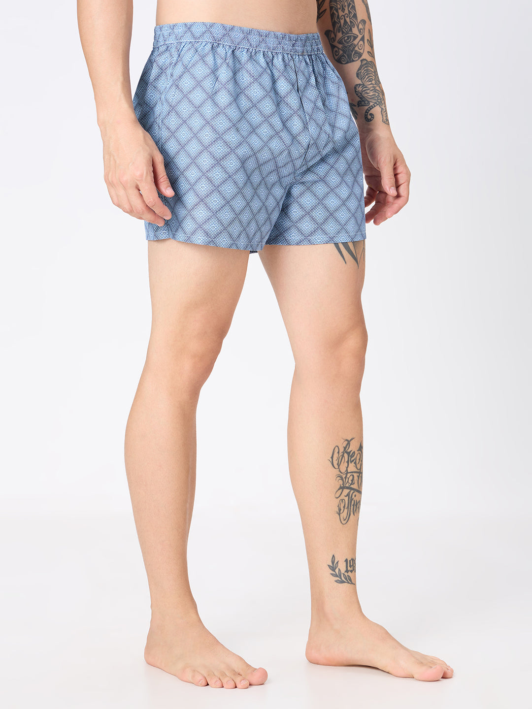 Sky Loop Micro Print & Laurel Green Jacquard Boxers