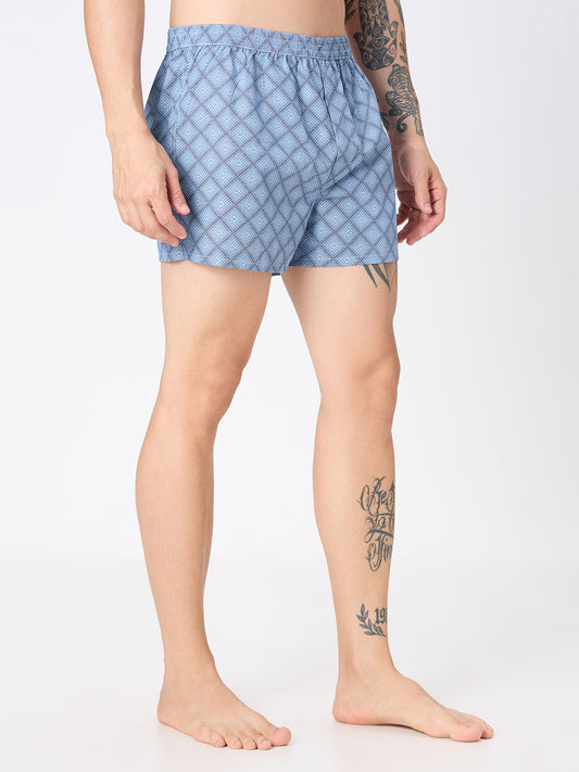 Sky Loop Micro Print & Laurel Green Jacquard Boxers