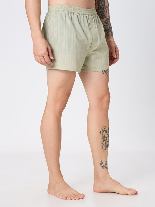Sky Loop Micro Print & Laurel Green Jacquard Boxers