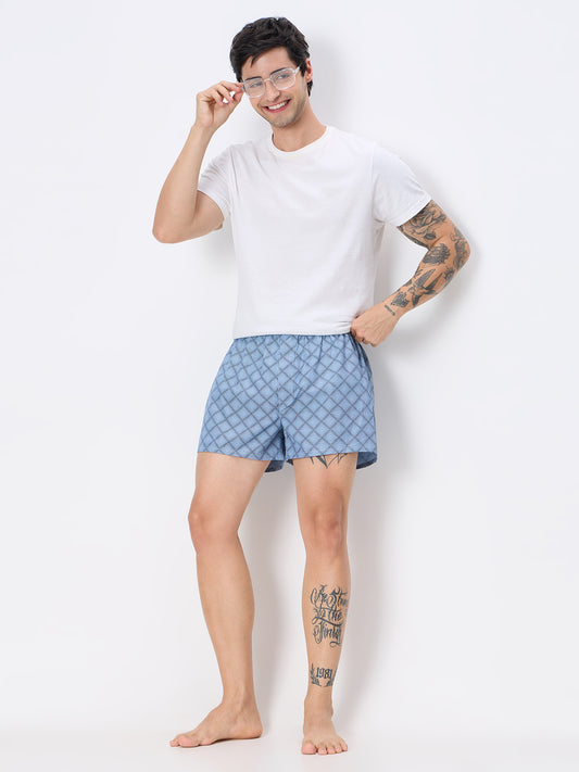 Sky Loop Micro Print & Laurel Green Jacquard Boxers