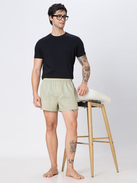 Sky Loop Micro Print & Laurel Green Jacquard Boxers
