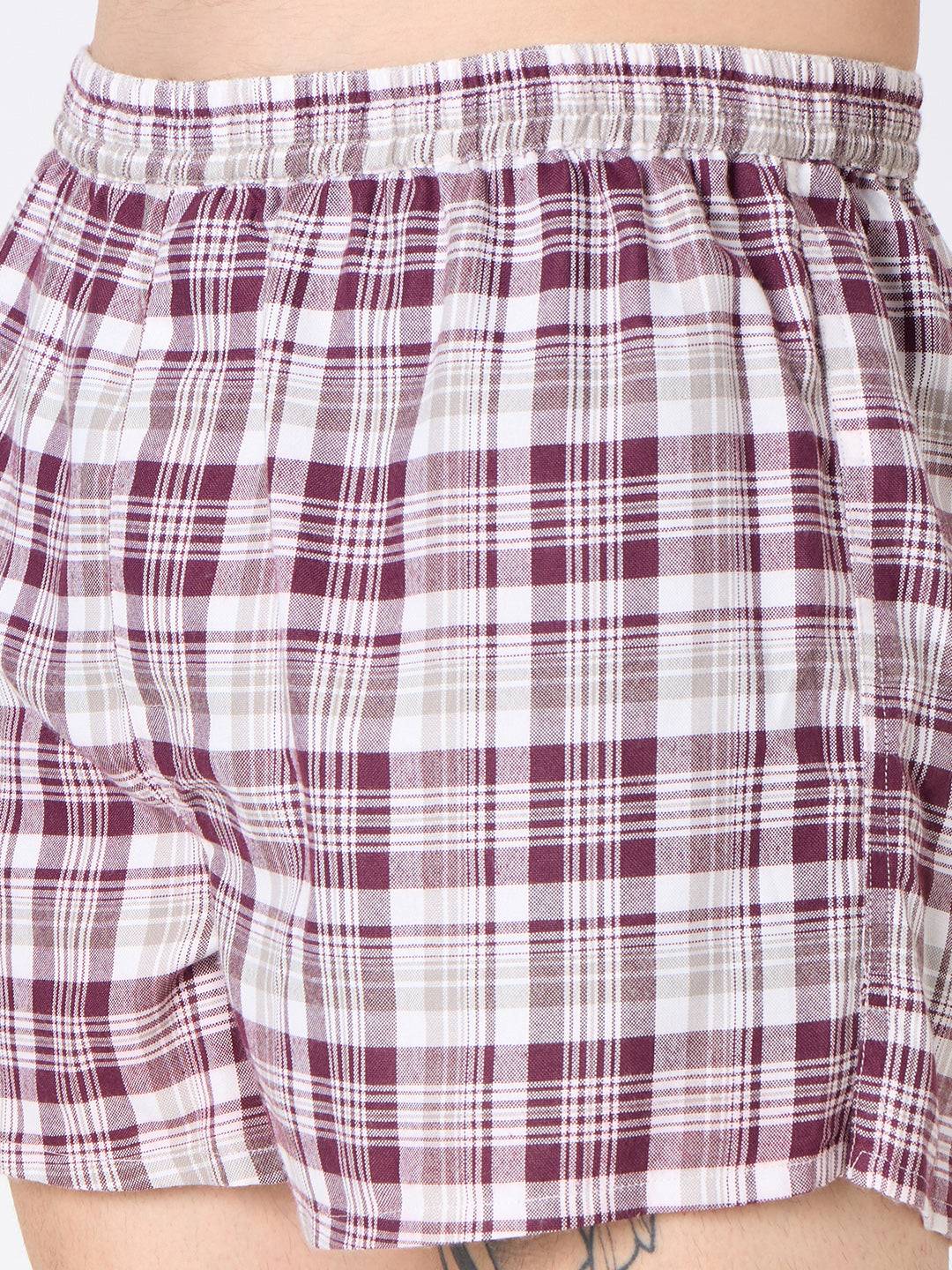 Maroon & Green Checked Boxers