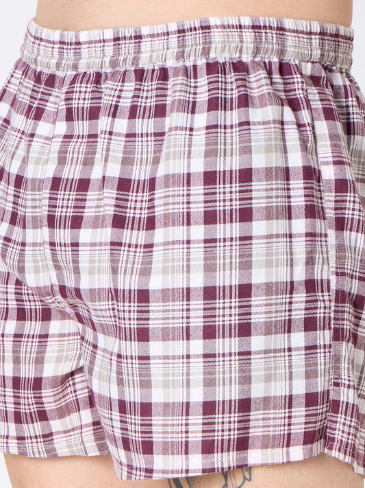 Maroon & Green Checked Boxers