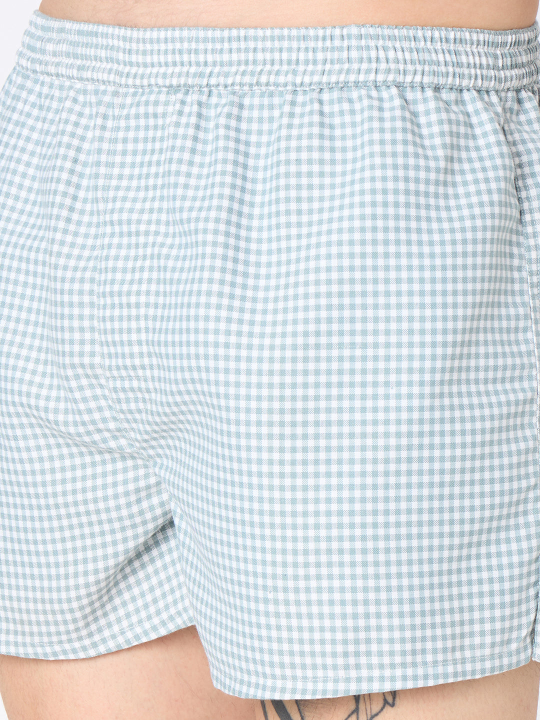 Maroon & Green Checked Boxers