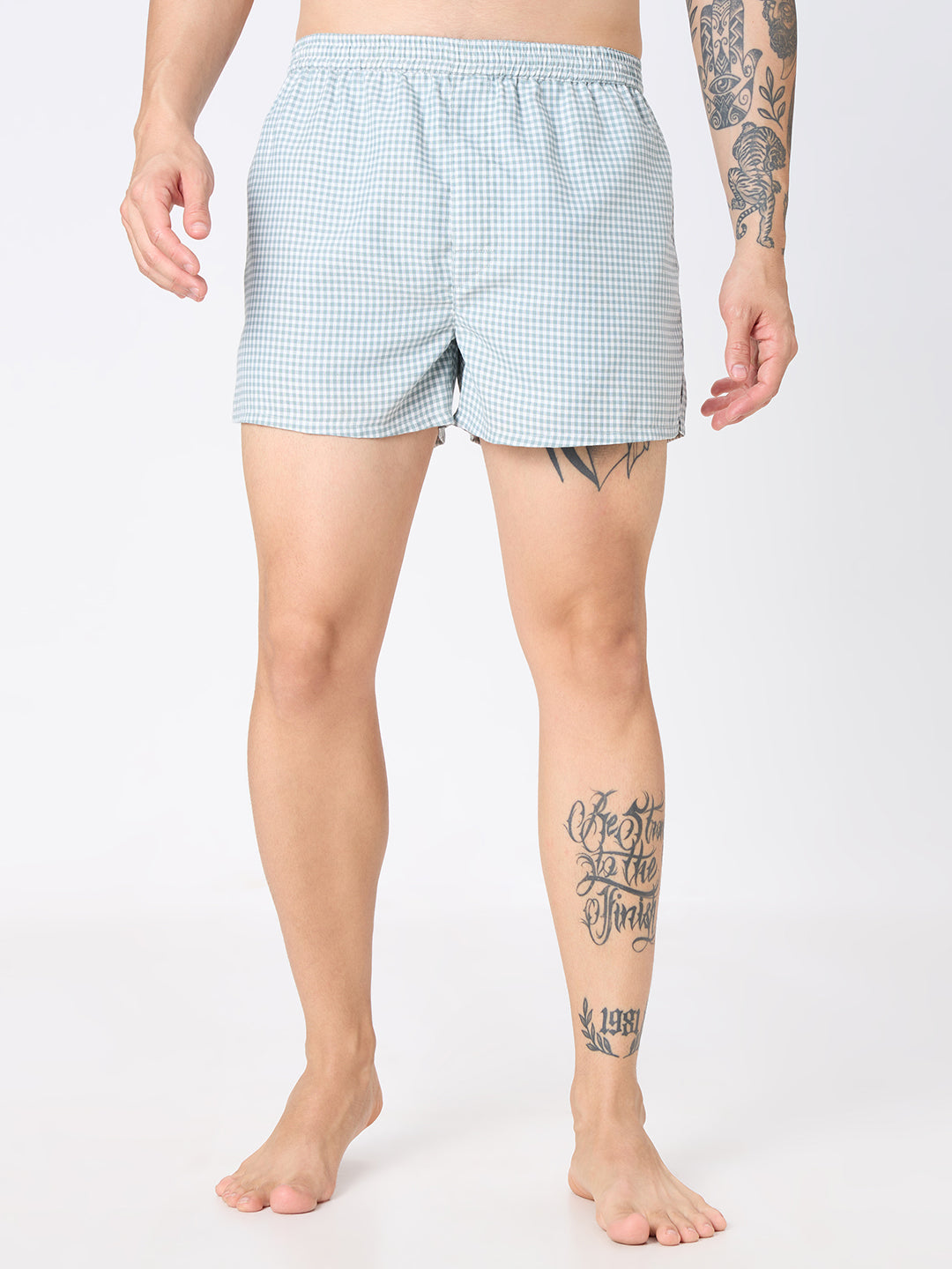 Maroon & Green Checked Boxers