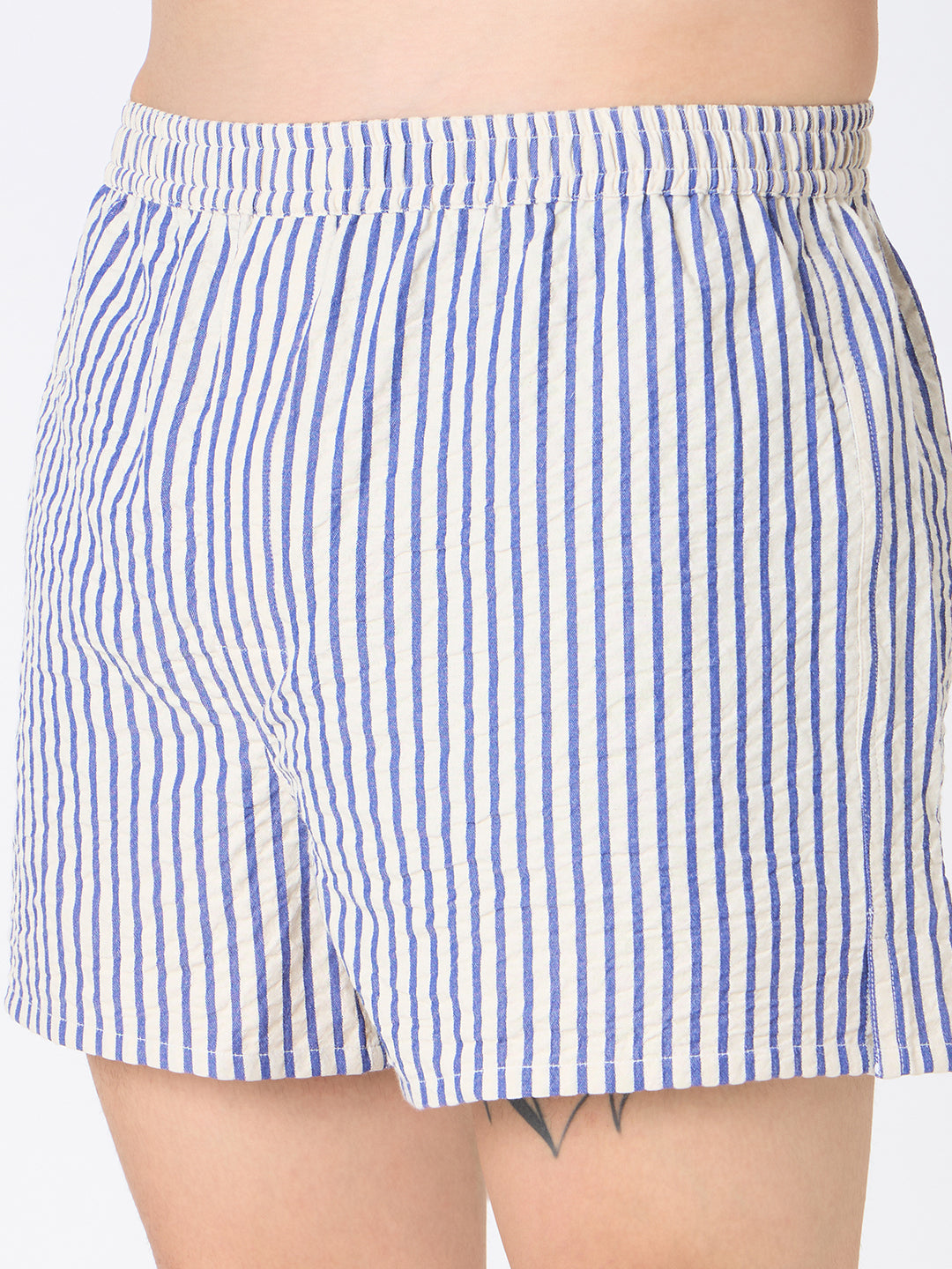 Navy Stripes & Brown Checks Boxers