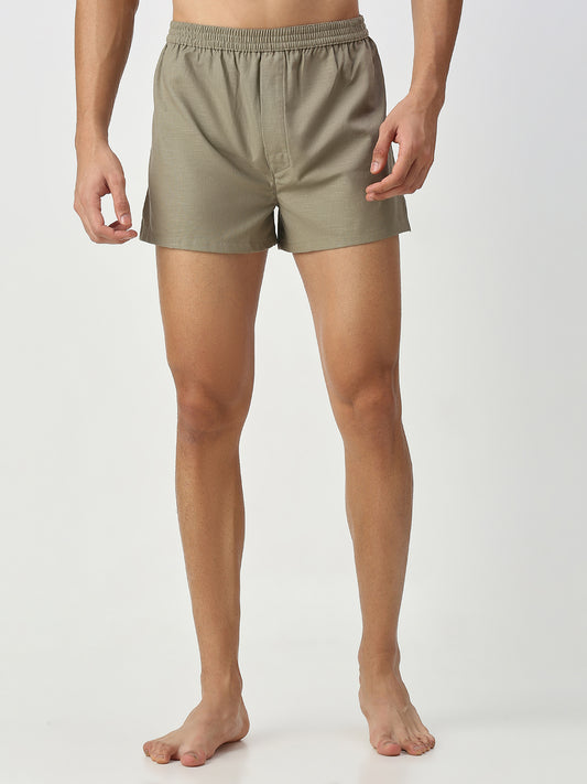 Solid Grey & Olive Boxers