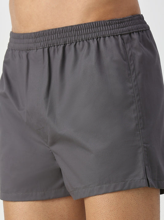 Solid White & Grey Boxers