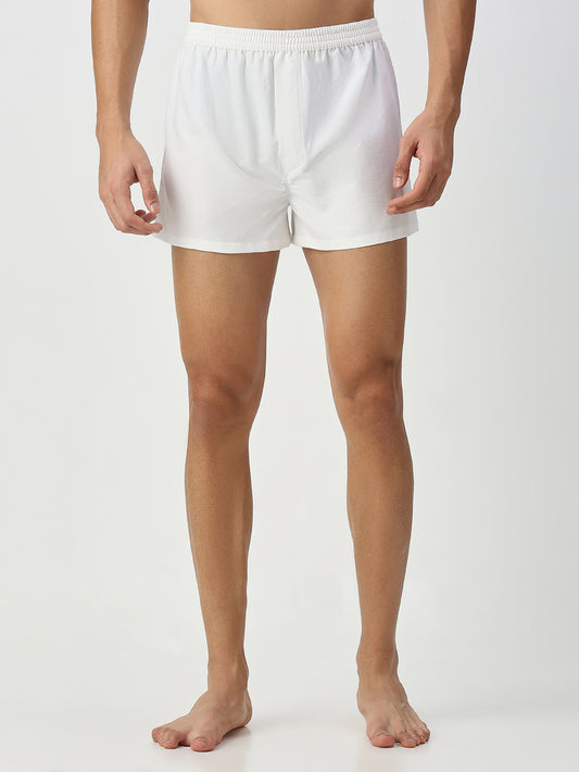 Solid White & Grey Boxers