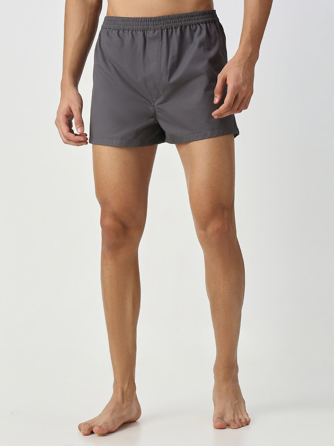 Solid White & Grey Boxers