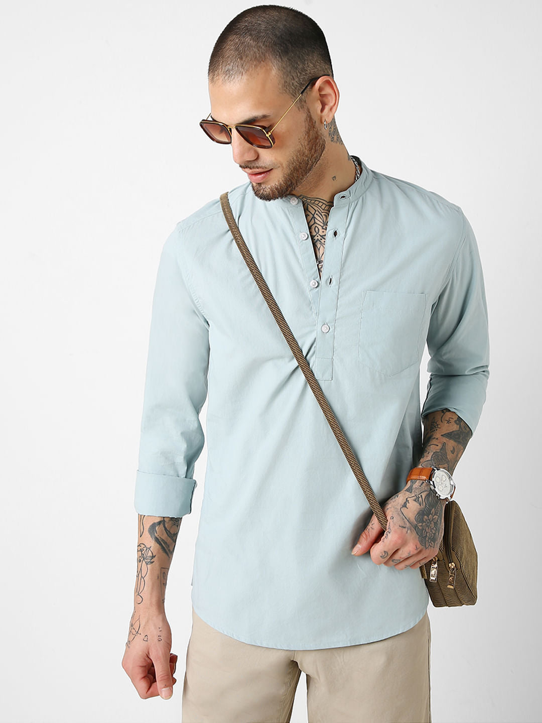 Solid Sea-foam Kurta