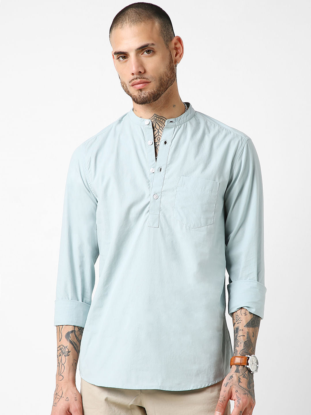 Solid Sea-foam Kurta
