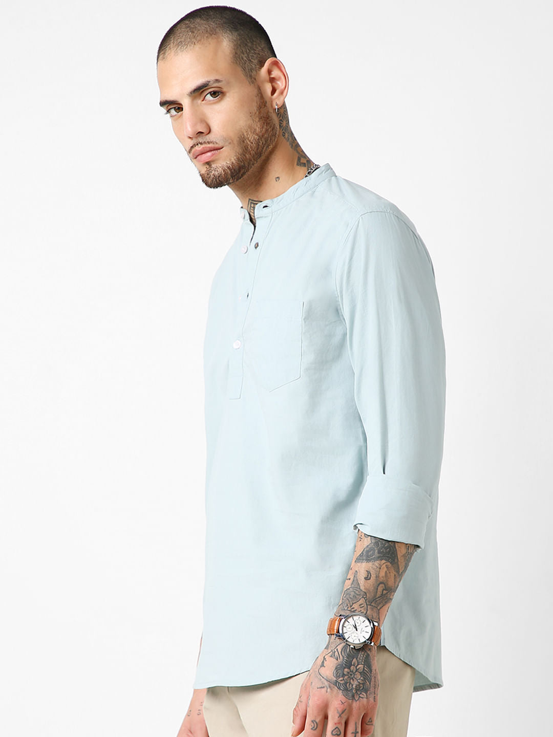 Solid Sea-foam Kurta
