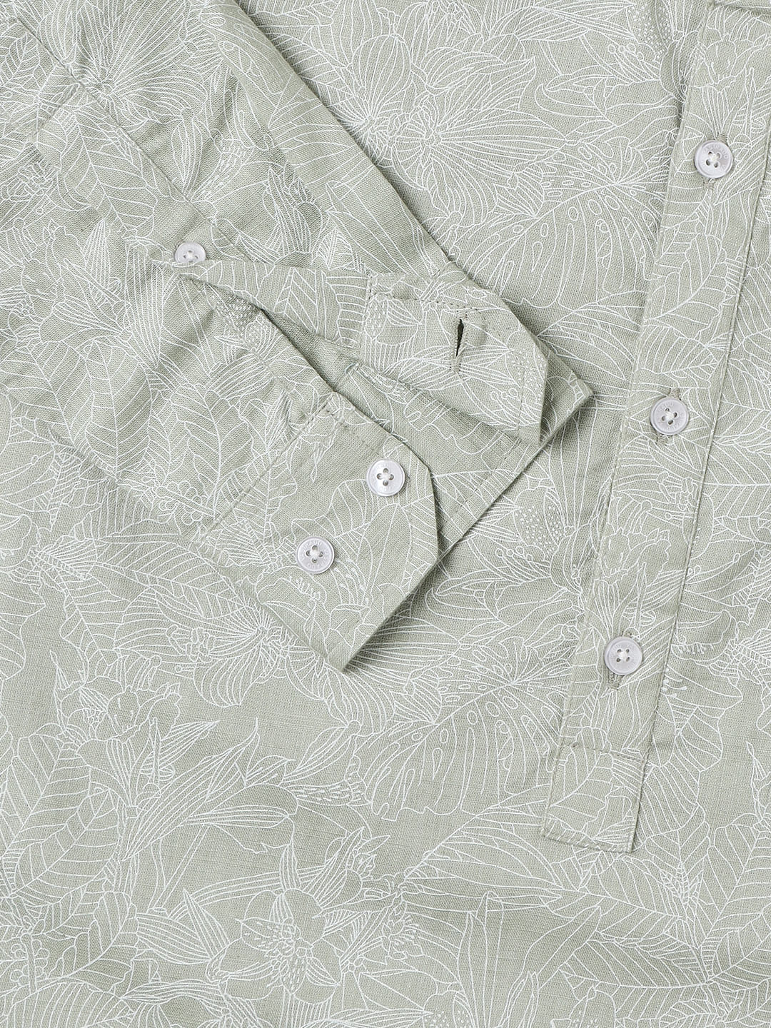 Sea-foam Green Floral Printed Kurta