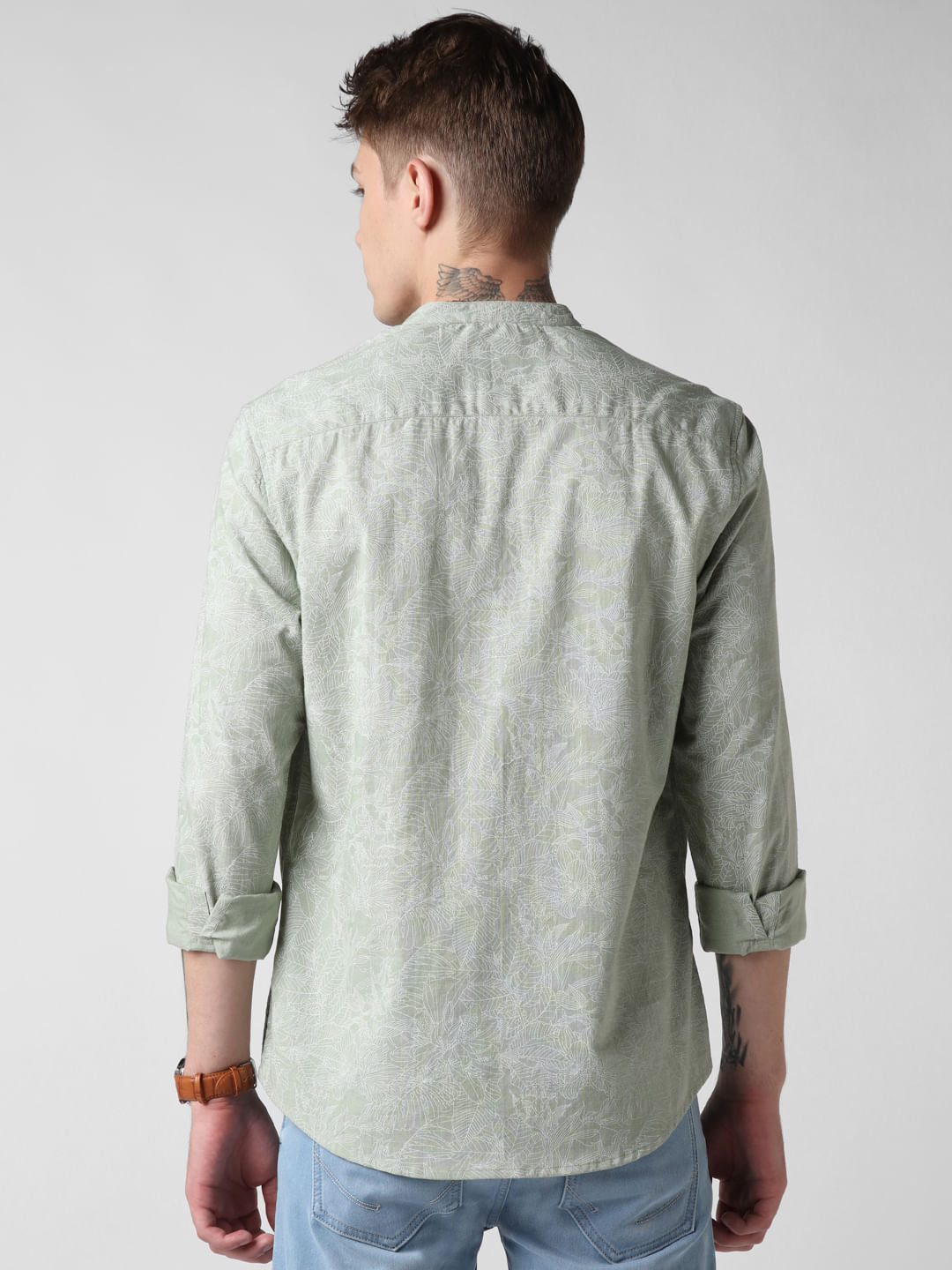 Sea-foam Green Floral Printed Kurta
