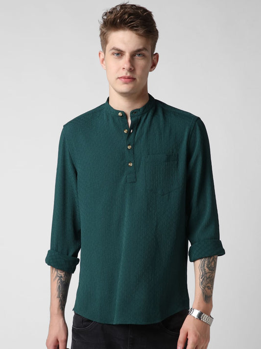 Exquisite Sacramento Green Textured Kurta