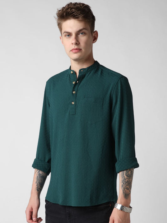 Exquisite Sacramento Green Textured Kurta