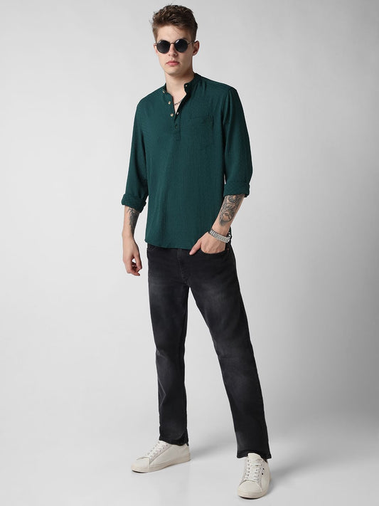 Exquisite Sacramento Green Textured Kurta