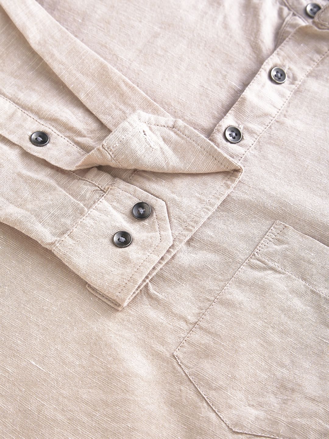 Beige Textured Kurta