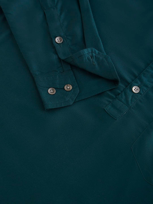 Elegant Peacock Green Solid Kurta