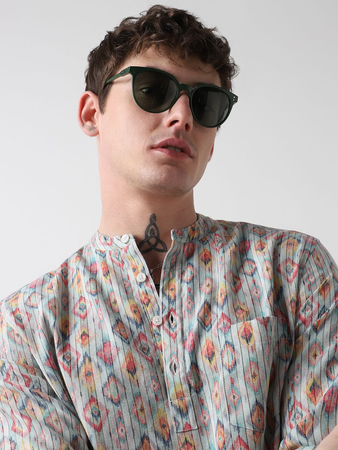 Jazzy Ikat Printed Kurta