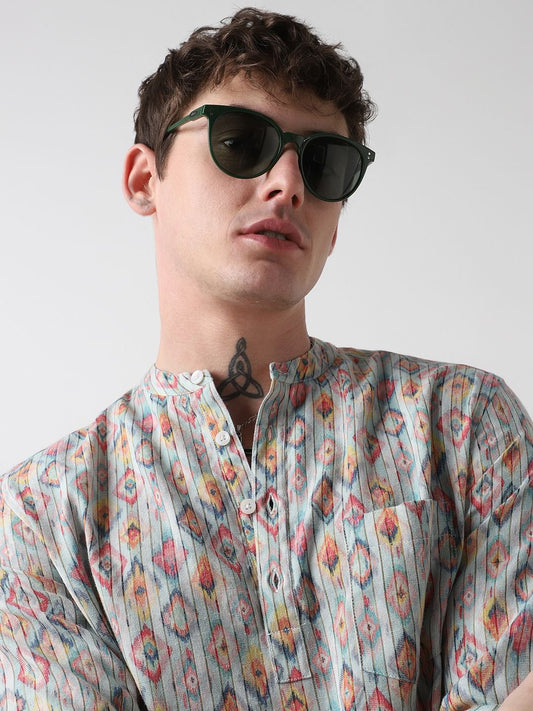 Jazzy Ikat Printed Kurta