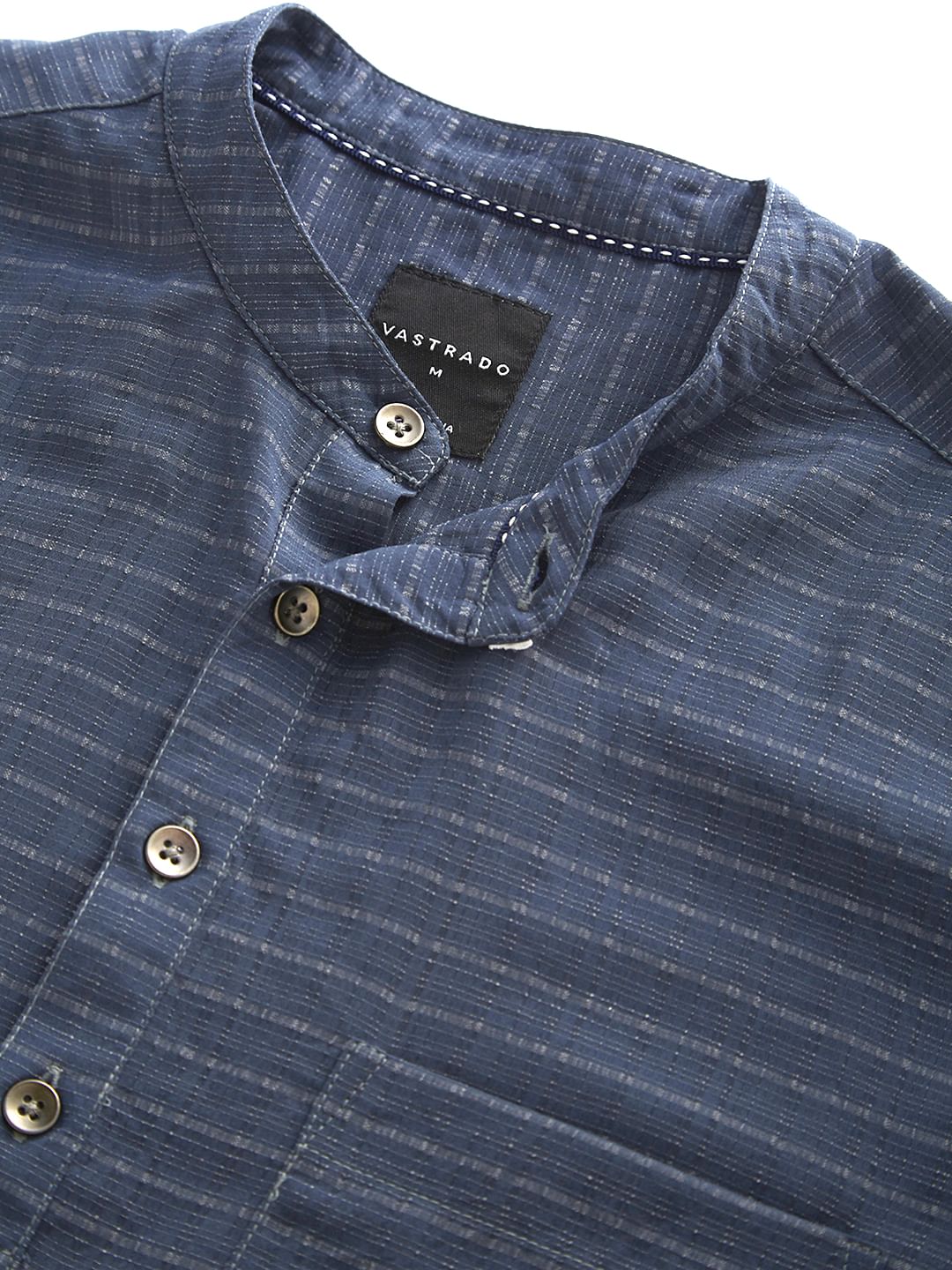 Porpoise Grey Dobby Striped Kurta