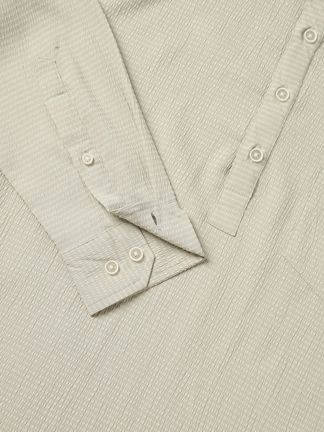 Spring Green Seersucker Kurta