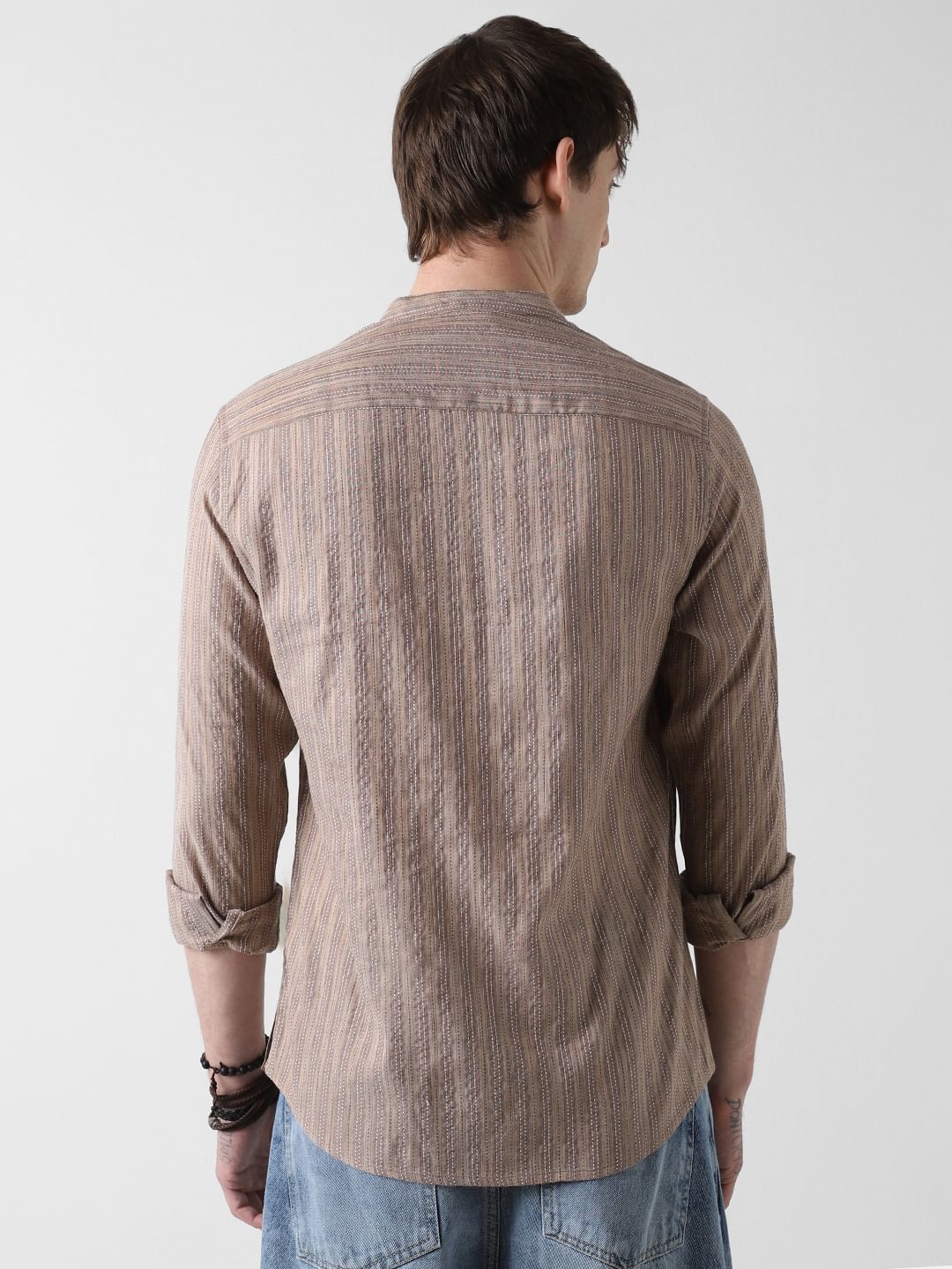 Line Thread Almond Striped Kurta