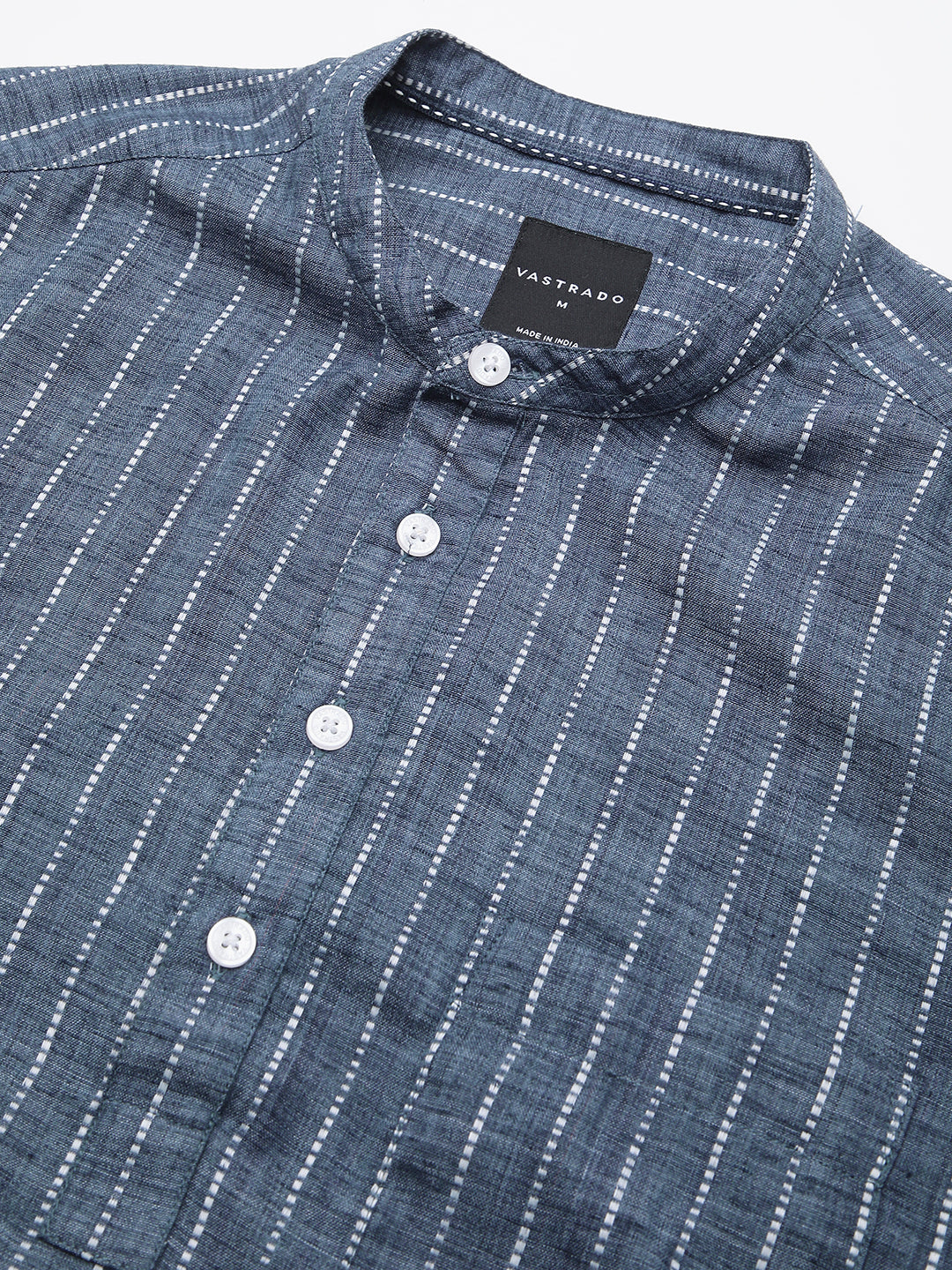 Aegean Blue Chalk Striped Kurta