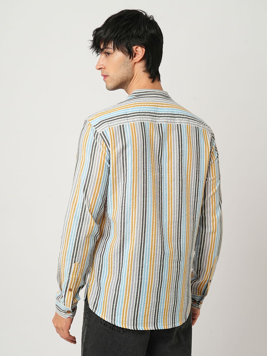 Candy Striped Seersucker Multicolour Kurta
