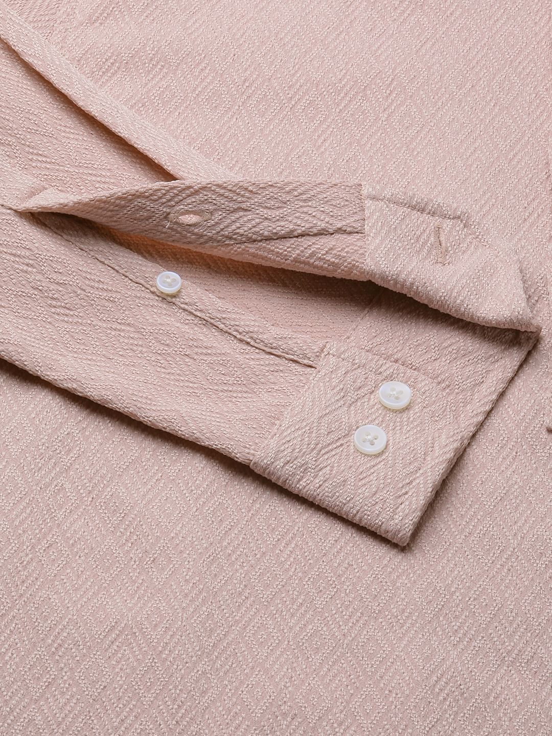 Pearl Pink Lozenge Jacquard Kurta