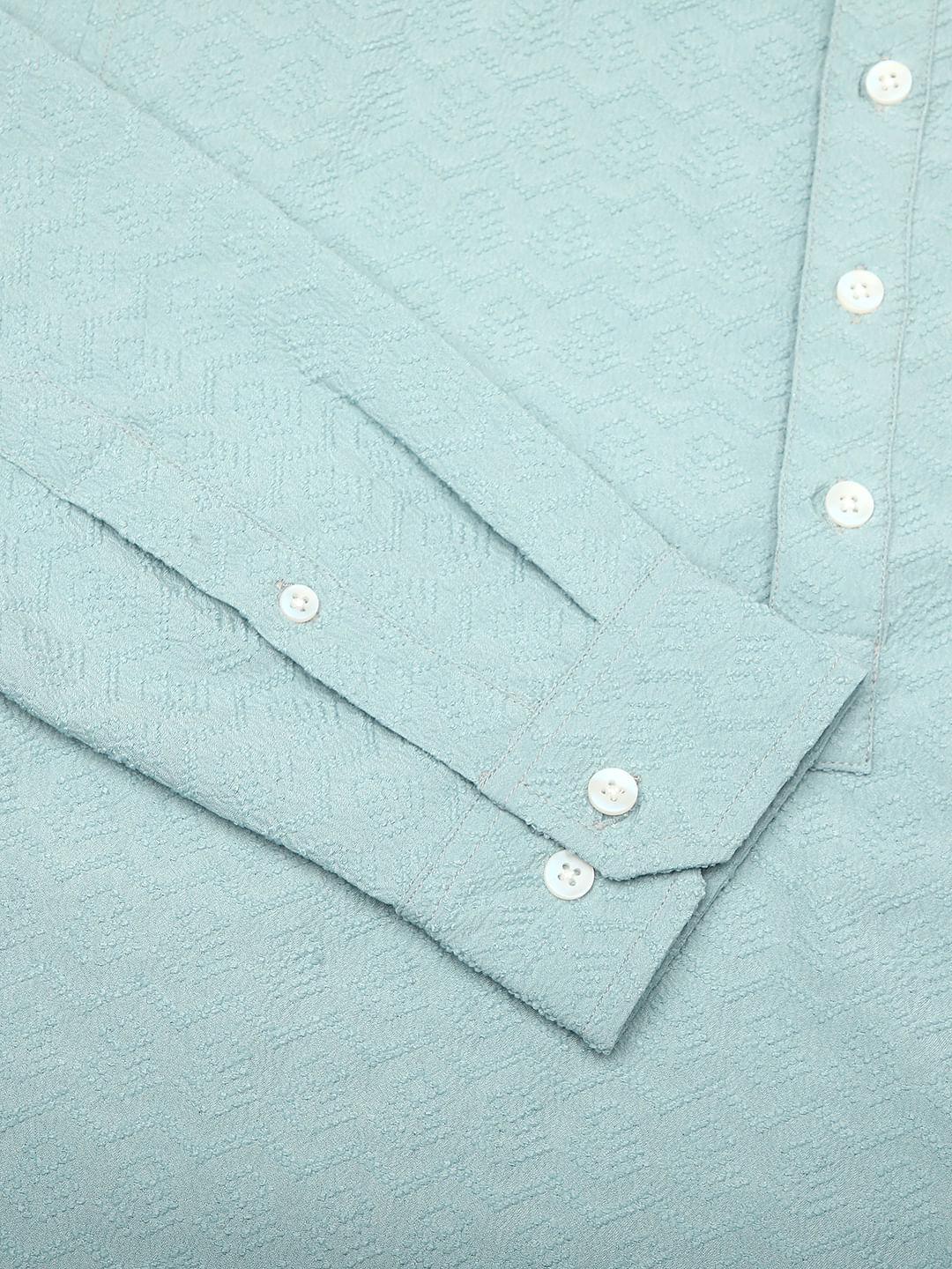 Eccentric Sea Foam Blue Jacquard Kurta