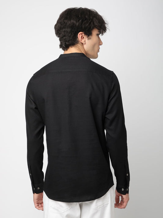 Suave Black Solid Kurta