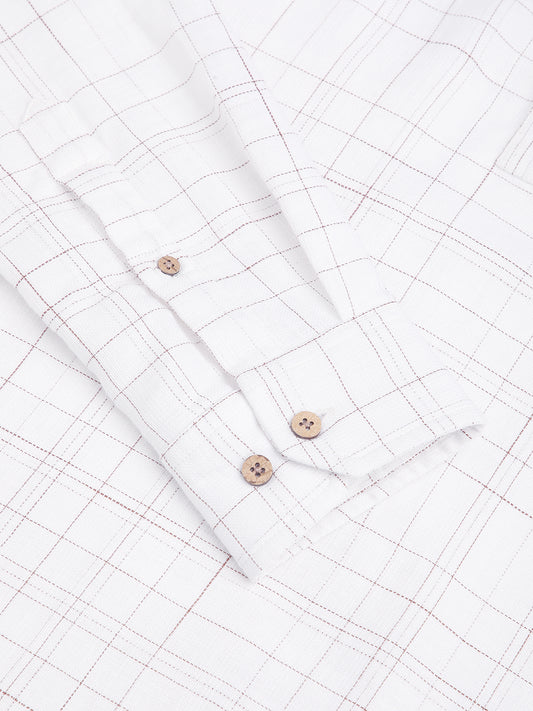 Modish Ivory Graph Checked Kurta