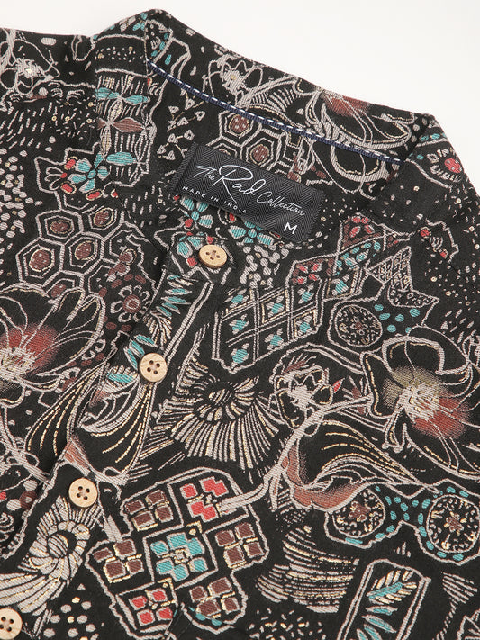 Picturesque Multicolour Foil Printed Kurta