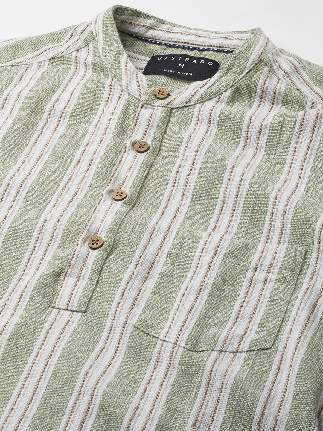 Sea-foam Green Bayadere Striped Kurta