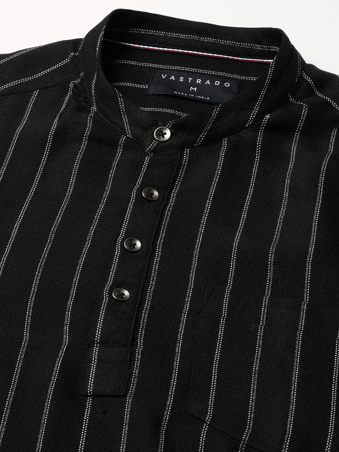 Sable Black Chalk Striped Kurta